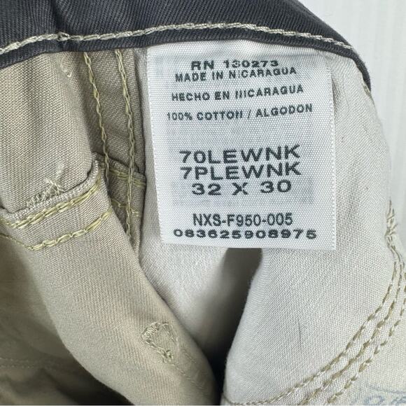 Wrangler Tan Cargo Pants Relaxed Fit Straight Leg Men’s 32 X 30 Y2K Dead Stock - Picture 7 of 7